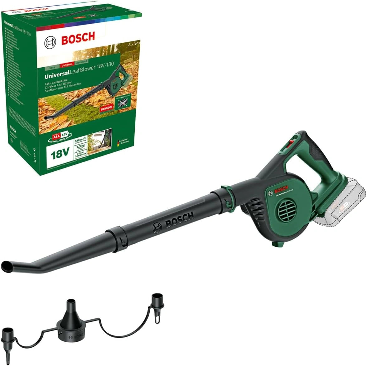 Dmuchawa ogrodowa Bosch – kolor zielony, napięcie 18 V, do codziennego zastosowania