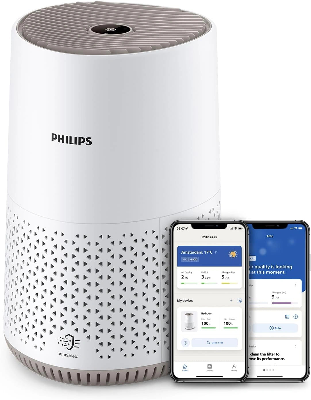 Oczyszczacz powietrza Philips – kolor biały, powierzchnia do 44 m², do codziennego zastosowania