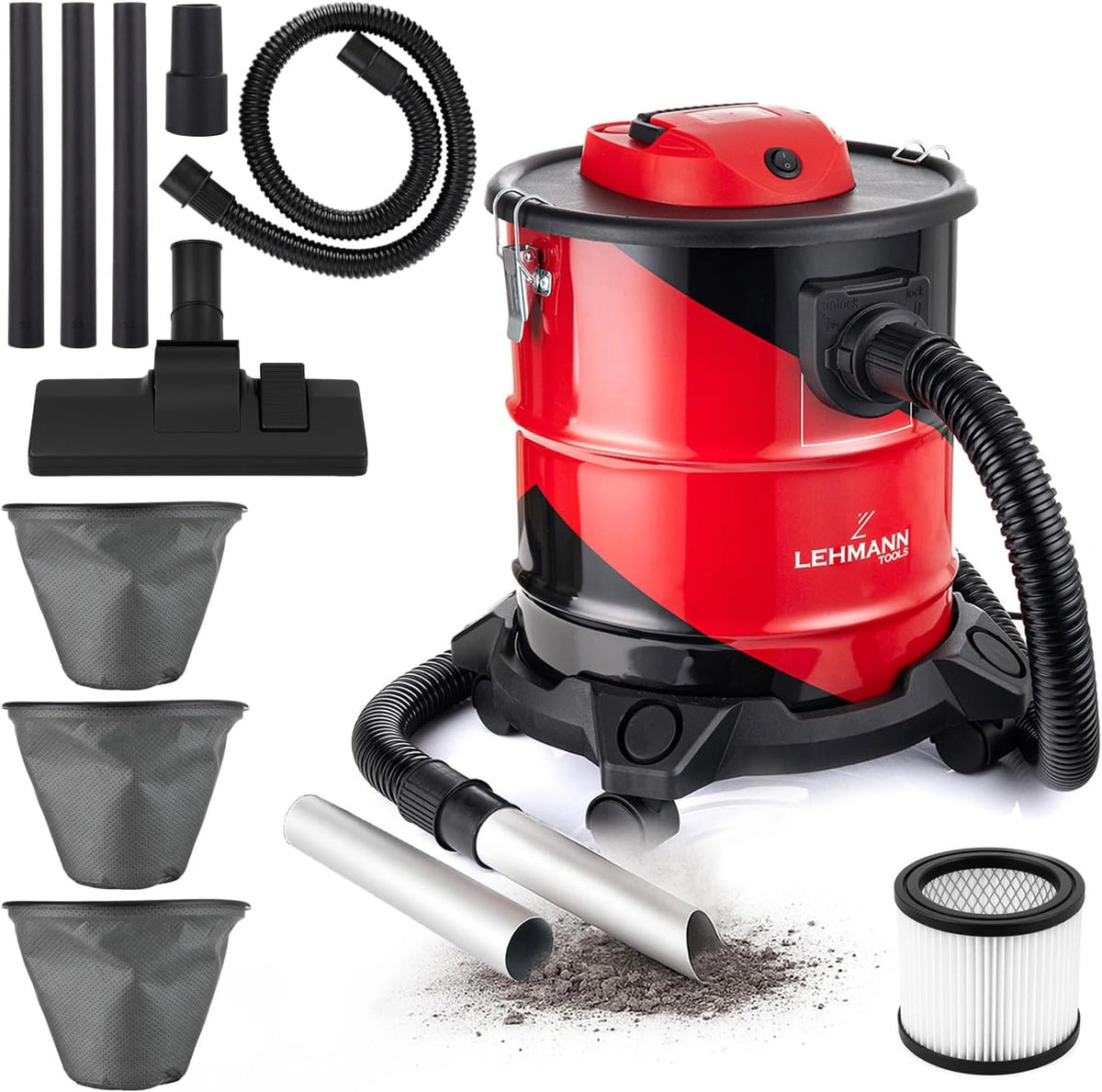 Odkurzacz LEHMANN – moc 2000 W, pojemność 20 l, do pielęgnacji podłóg