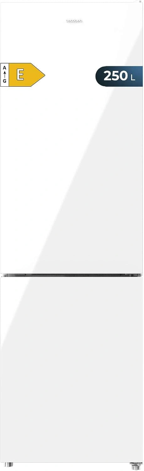 Lodówko-zamrażarka Cecotec – system bezszronowy, kolor biały, pojemność 250 l, wymiary 180 x 55 cm, do kuchni