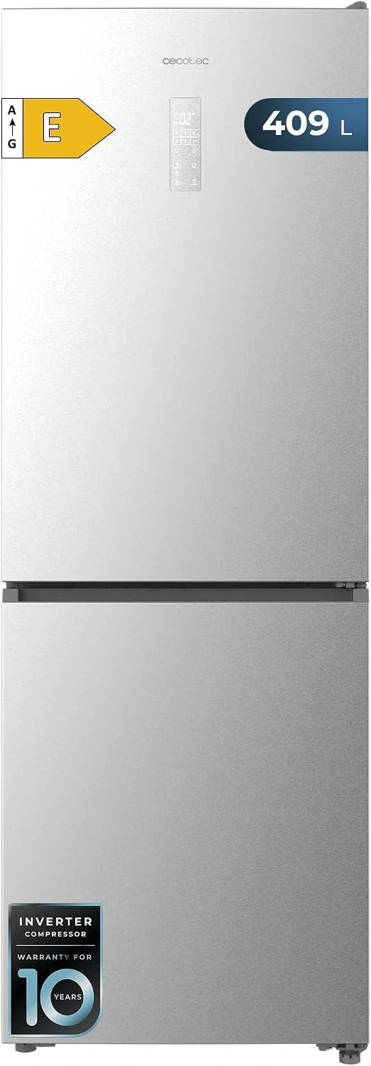 Lodówko-zamrażarka Cecotec – system bezszronowy, szuflady, pojemność 409 l, do kuchni