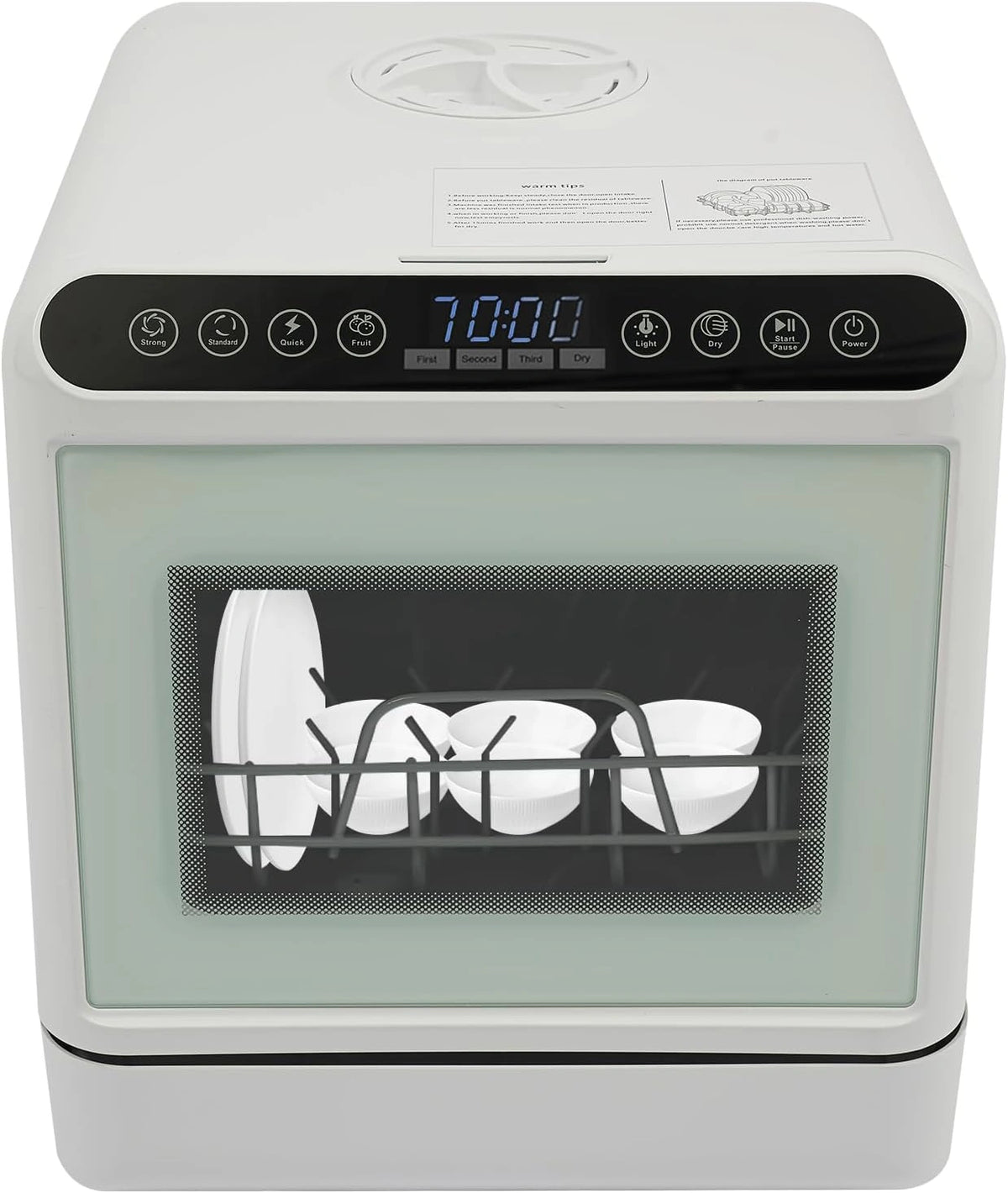 Zmywarka – sterowanie dotykowe, moc 1100 W, pojemność 6 l, do mycia naczyń
