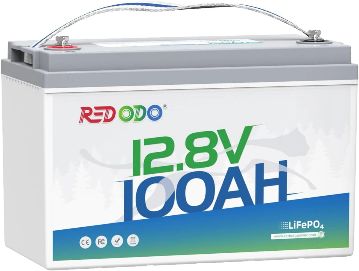 Akumulator Redodo – akumulator 100 Ah, energia 1280 Wh, napięcie 12 V, do zgodnych urządzeń lub pojazdów