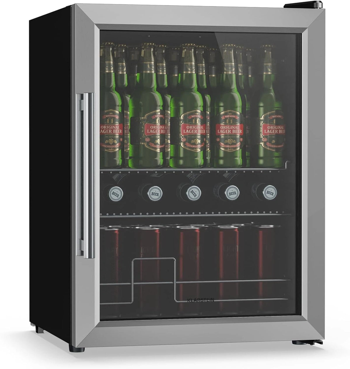 Lodówka Klarstein – oświetlenie LED, półki, kolor czarny, pojemność 60 l, do kuchni