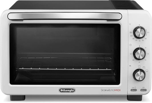 Piekarnik De Longhi – pojemność 24 l, wymiary 50 x 46 x 32 cm, do przygotowywania potraw