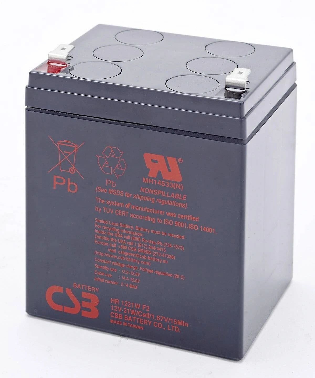 Akumulator – moc 1221 W, akumulator 1,7 Ah, napięcie 12 V, wymiary 90 x 106 x 70 mm, do zgodnych urządzeń lub pojazdów