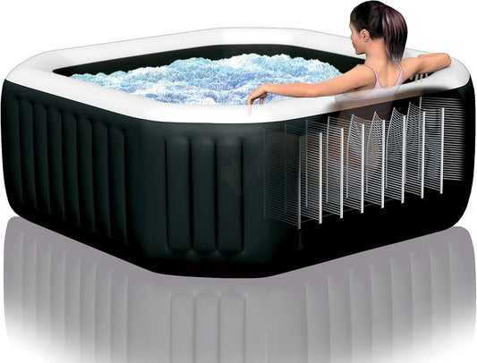 Basen Intex PureSpa – kolor czarny i biały, wymiary 218 x 71 cm, do codziennego zastosowania